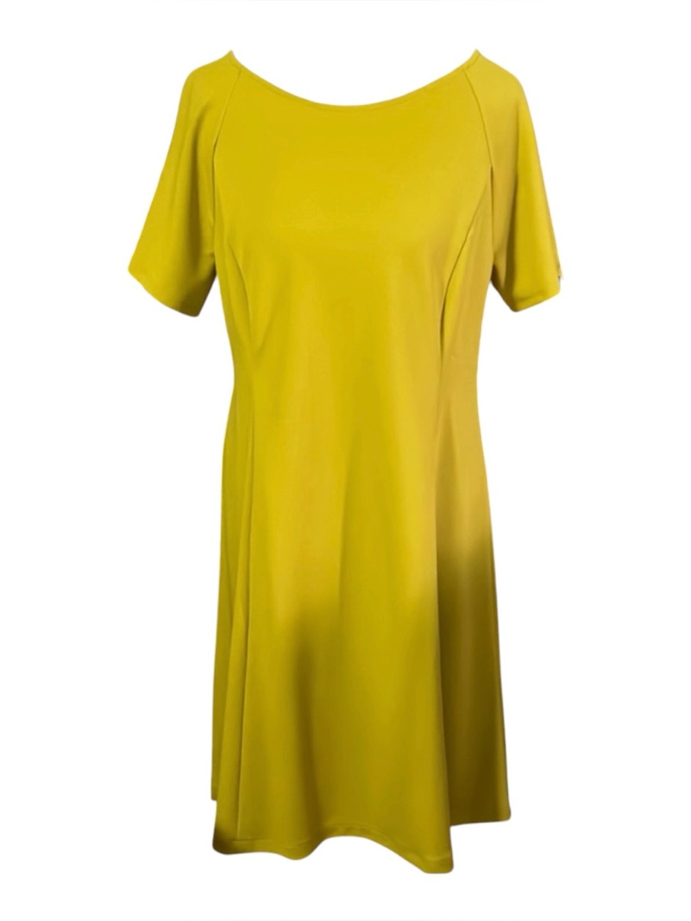 NWT ANN TAYLOR FACTORY CHARTREUSE DRESS SIZE LARGE PETITE